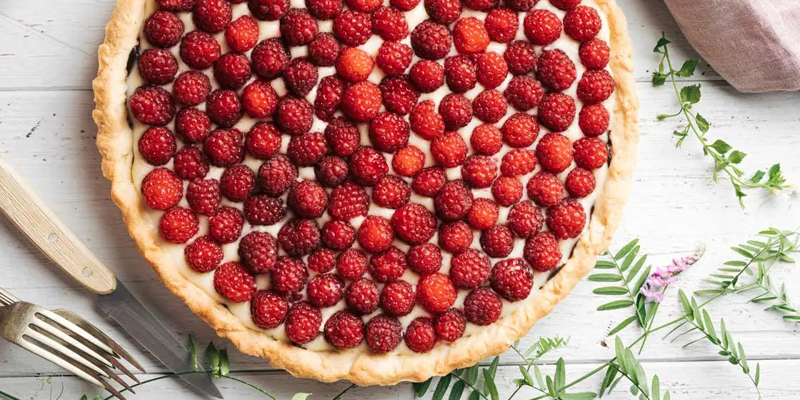 La tarte aux framboises et au mascarpone