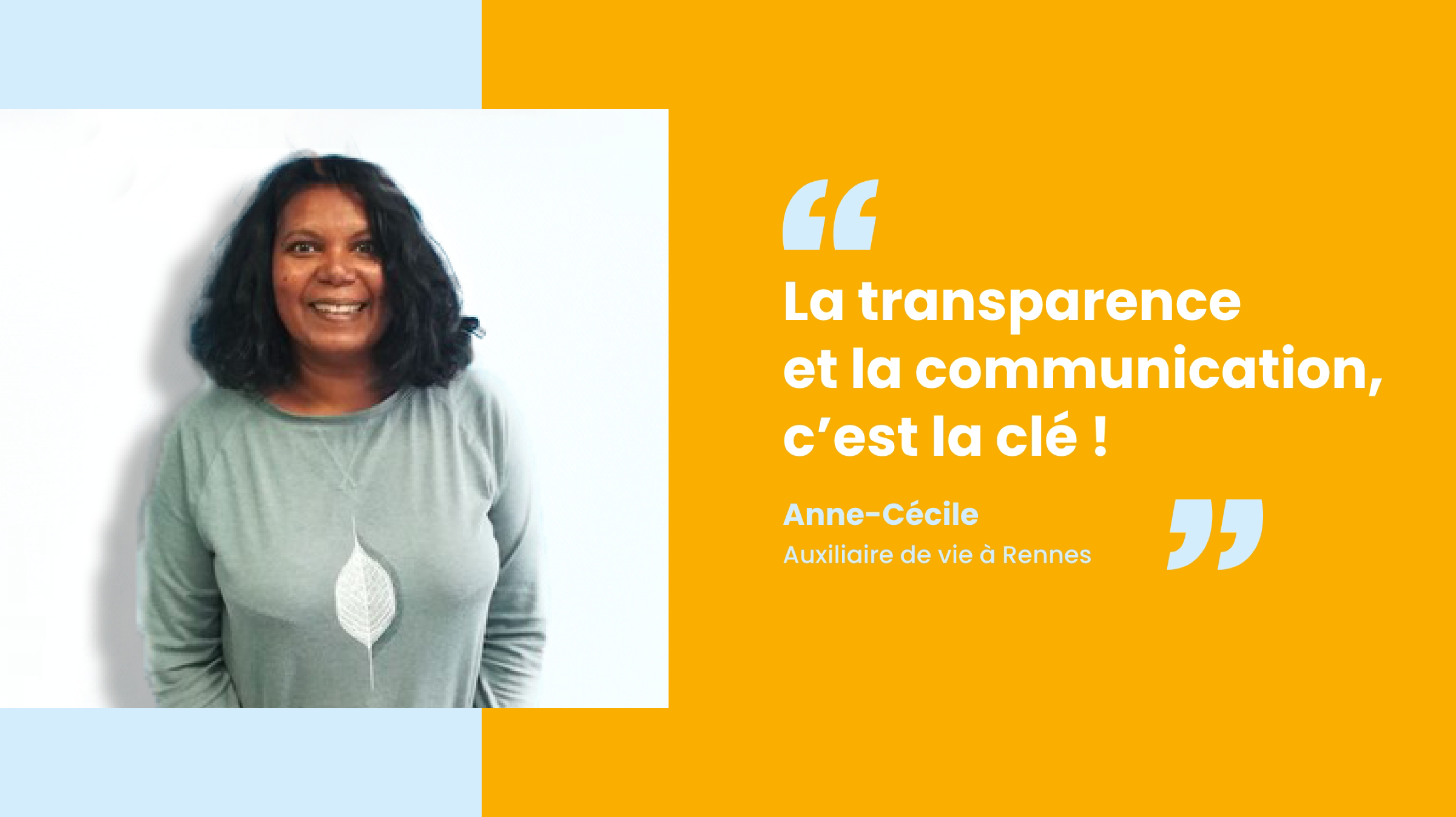 Anne-Cécile, auxiliaire de vie à Rennes