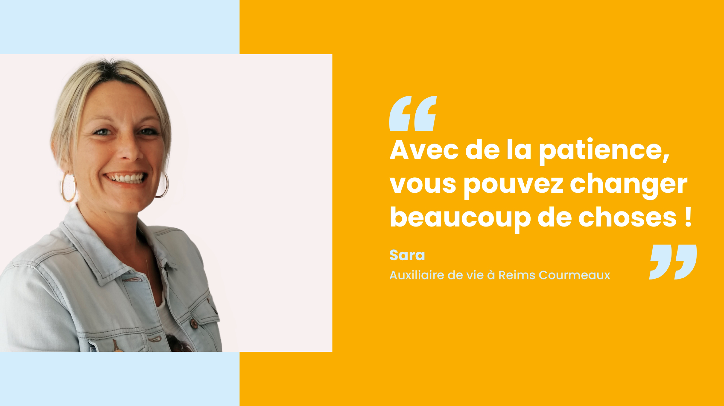 Sara, auxiliaire de vie à Reims Courmeaux