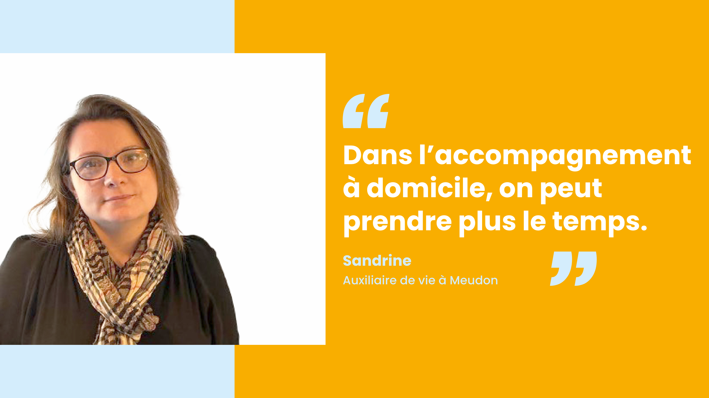 Sandrine, auxiliaire de vie à Meudon