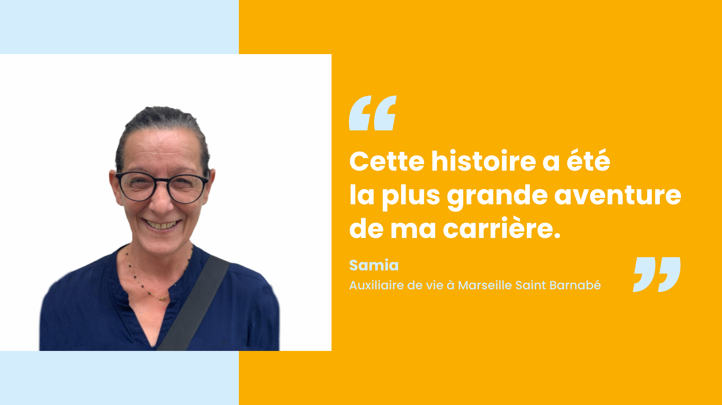 Samia, auxiliaire de vie à Marseille Saint Barnabé