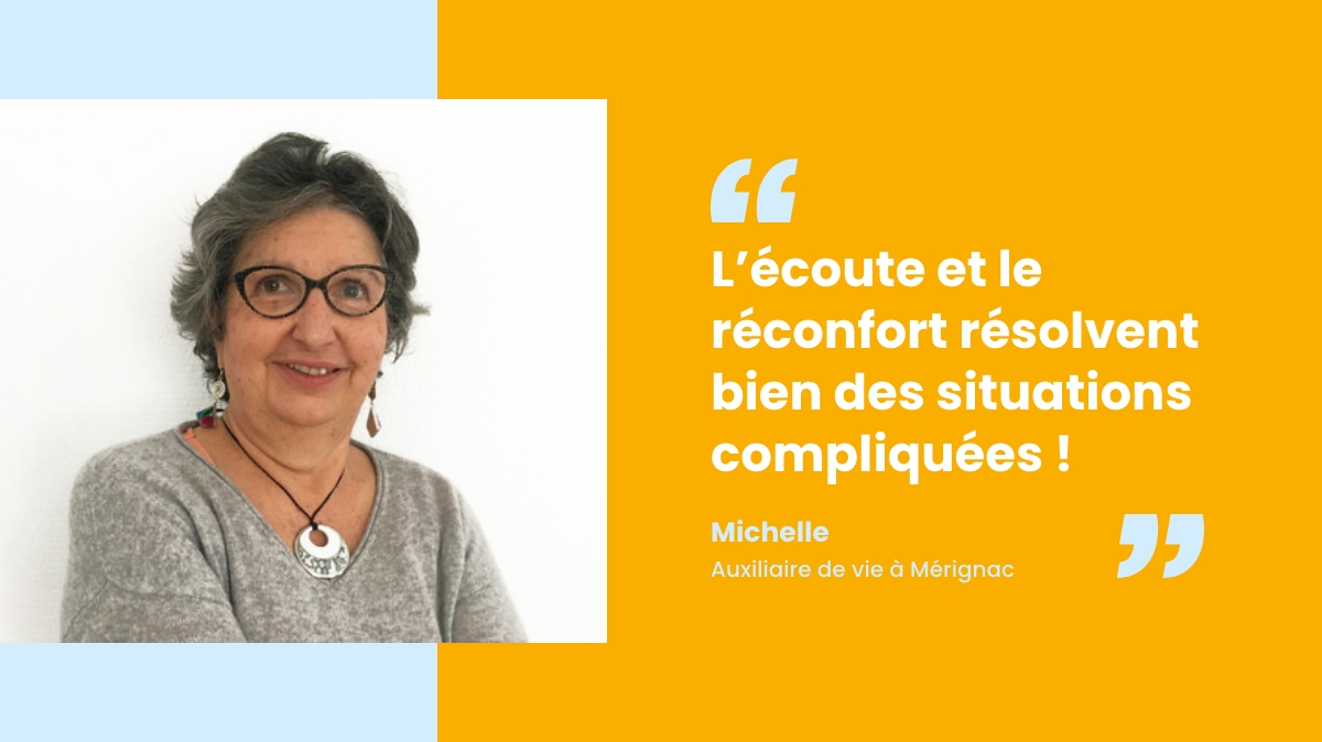 Michelle, auxiliaire de vie à Mérignac